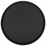 11" Premium Round Tray, Non-Slip, Fiberglass, Black - 1/Case