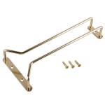 16" Wire Glass Hanger, Single Channel, Brass Plated - 12/Case