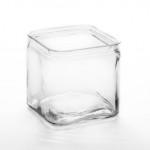 1.25 Qt. Glass Condiment Jar, Square - 24/Case