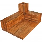 600x850x450 mm Bread cutting and display stand. 2 raiser level. Integrated cutting board for bread. Raintree. Ply
