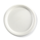 260ml Plate, Round, White ,Disposable, Eco-Friendly, Sugarcane Pulp - 125/Case