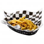 12"x12" Black Check Grease Proof Paper - 1000/Case