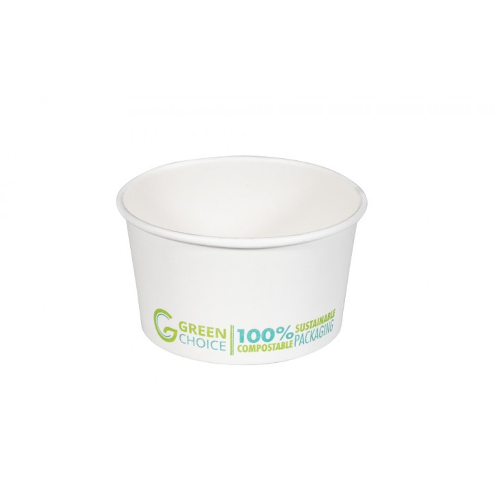 8 Oz Dessert Tub WHITE PLA - 100/Case