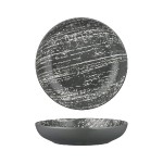 19cm Round Bowl, Drizzle, Remark Grey With White - 24/Case