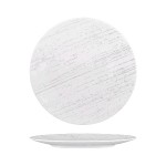 23cm Plate, Drizzle, Remark White With Grey - 24/Case