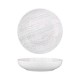 23cm Round V-Bowl, Drizzle, Remark White With Grey - 12/Case