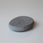 Oval soap dish - grey stone