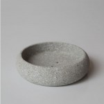 Round soap dish - grey stone