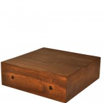 Reclaimed teak box riser. 12" x 12" x 4