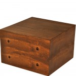 Reclaimed teak box riser. 12" x 12" x 7