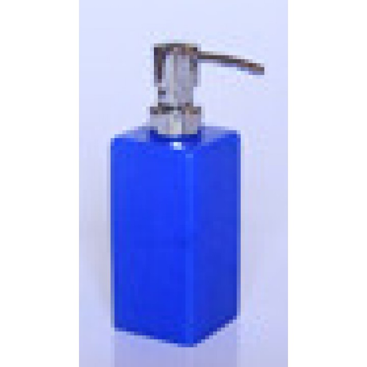 Shampoo/soap dispenser Resin in blue color stainless pump