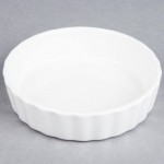 8 Oz. Creme Brulee Dish, Round Fluted, Bright White, DuraTux - 12/Case