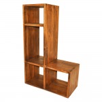 Wooden shelving system.