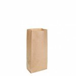 100x220x50 mm Brown Block Bottom Paper Bag - 500/Case