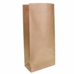 8.2 Ltr 185x445x100 mm Brown Block Bottom Paper Bag - 200/Case