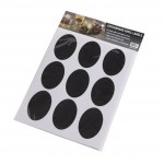 3"x3" Chalkboard Stickers, Vinyl, Black, EACH