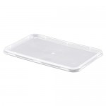 Plastic Rectangle Container Lid Clear Suits 500/1000ml