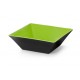12.8 qt. Square Bowl, Green/Black, Melamine  - 3/Case