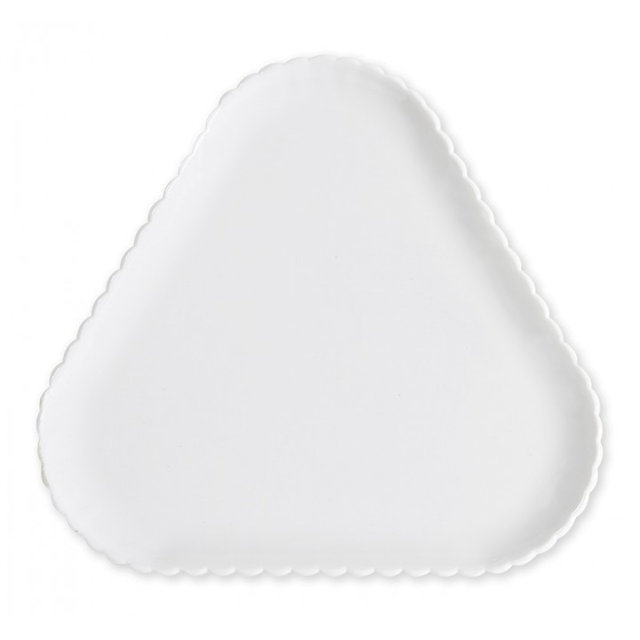 12'' Triangular Plate, White, PC  - 6/Case