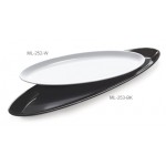 20 oz. Oval Platter, Black, Melamine  - 12/Case