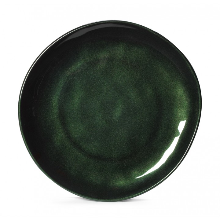 10.5'' Irregular Round Coupe Plate, Cosmo Green, Melamine  - 12/Case