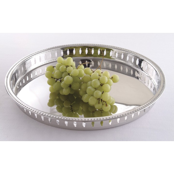 15'' Stainless Steel Round Tray, Stainless Steel  - 1/Case