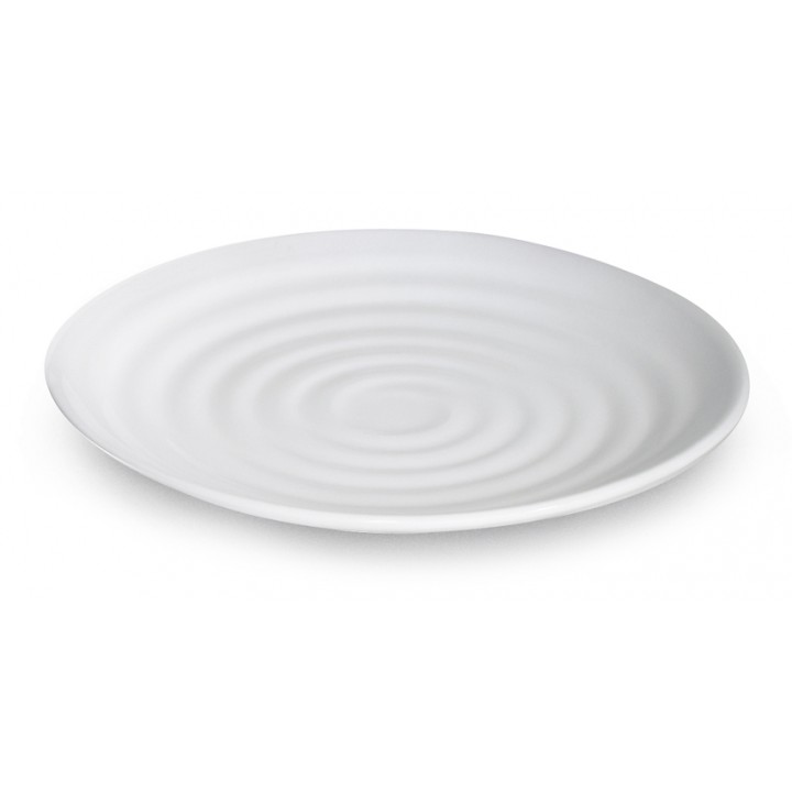 12.5'' Round Plate, White, Melamine  - 12/Case