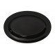 17''x12'' Oval Platter, Black, Melamine  - 6/Case