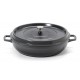4.5 qt. Induction Ready Round Braiser w/ Lid, Gray with Black Interior, Cast Alum  - 1/Case