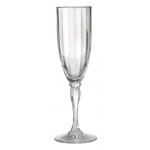6 oz. Fluted Champagne Glass,, Clear, SAN  - 24/Case