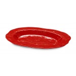 17.75''x13'' Oval Platter, Red, Melamine  - 3/Case