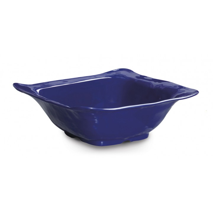 6 qt. Square Bowl, Cobalt Blue, Melamine  - 3/Case