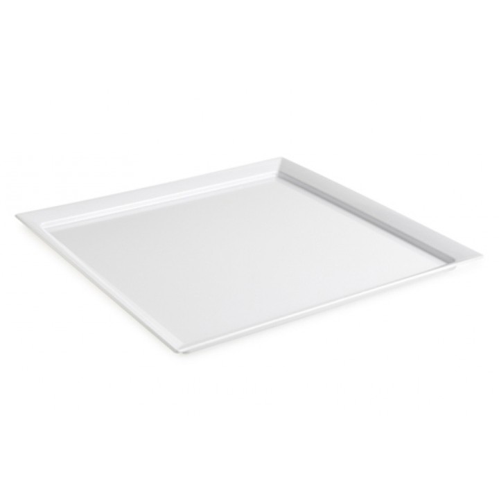 24'' Square Display Plate, White, Melamine  - 1/Case