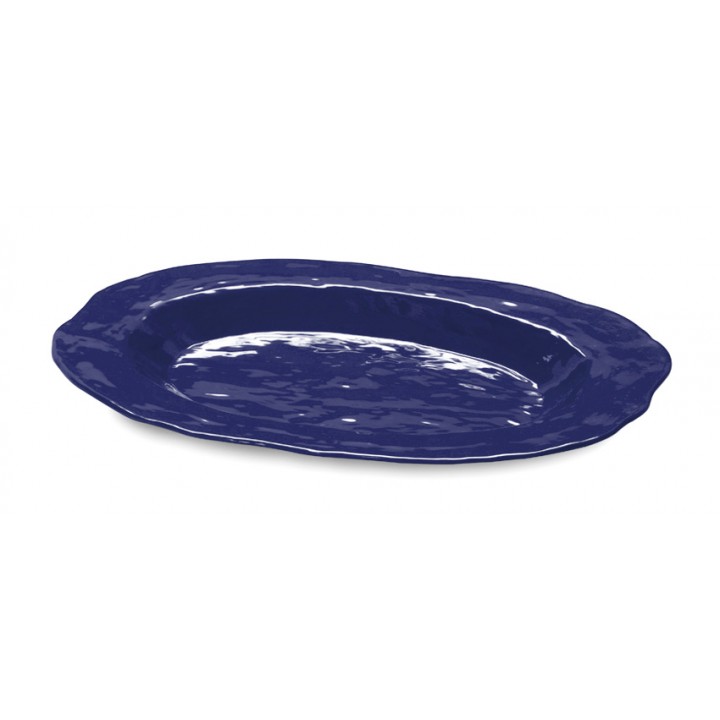 17.75''x13'' Oval Platter, Cobalt Blue, Melamine  - 3/Case
