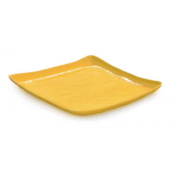 13.75'' Square Plate, Tropical Yellow, Melamine  - 3/Case