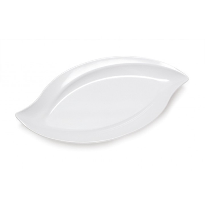 15.5''x8.5'' Platter, White, Melamine  - 6/Case
