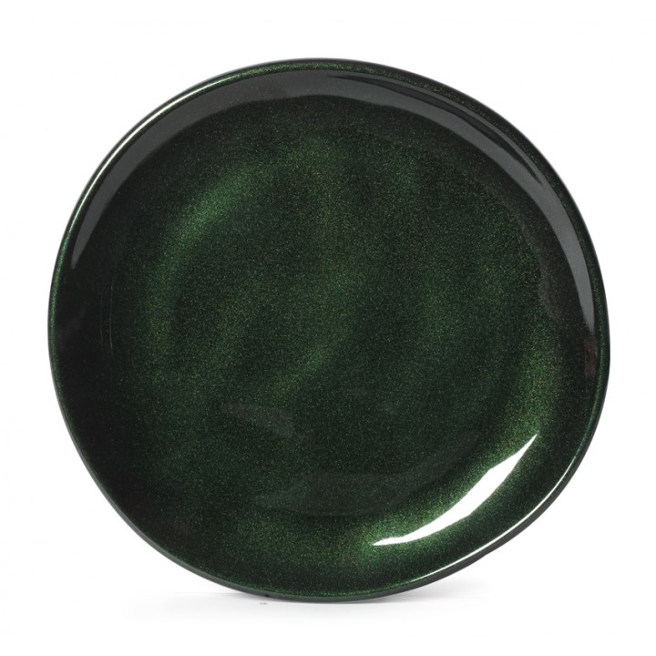 7'' Irregular Round Coupe Plate, Cosmo Green, Melamine  - 12/Case