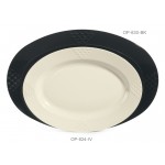 23.25''x16.75'' Oval Platter, Black, Melamine  - 6/Case