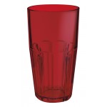 22 oz. Cooler Glass, Red, SAN  - 72/Case
