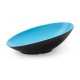 1.1 qt. Oval Cascading Bowl, Blue/Black, Melamine  - 6/Case