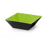5.7 qt. Square Bowl, Green/Black, Melamine  - 3/Case