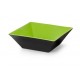 5.7 qt. Square Bowl, Green/Black, Melamine  - 3/Case