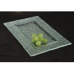 12''x8'' Glass Rectangular Platter, Jade, Glass  - 1/Case