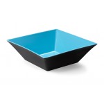 5.7 qt. Square Bowl, Blue/Black, Melamine  - 3/Case
