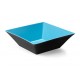 5.7 qt. Square Bowl, Blue/Black, Melamine  - 3/Case