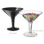 48 oz. Super Martini Glass, Black, SAN  - 3/Case