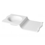10 oz. Tapas Plate, White, Melamine  - 6/Case