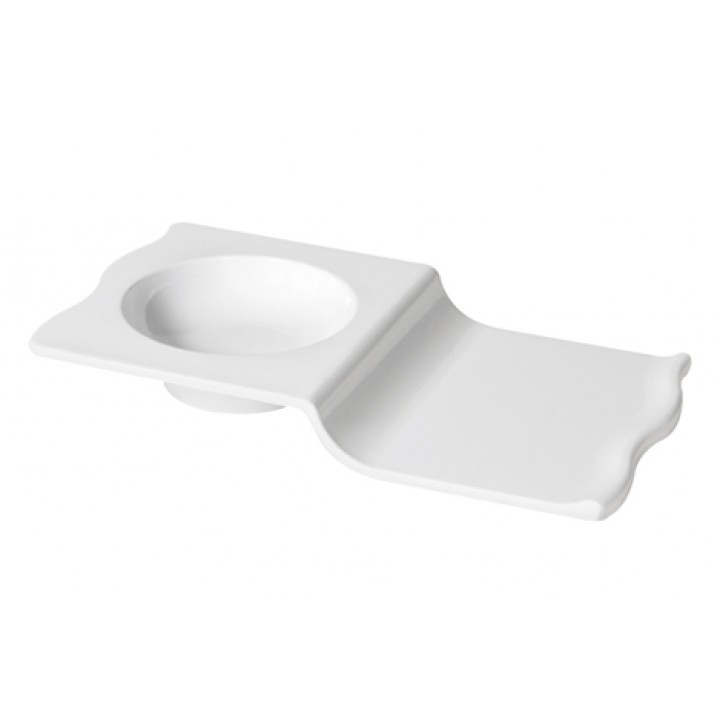 10 oz. Tapas Plate, White, Melamine  - 6/Case
