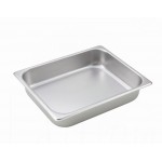 1/2 Size Steam Pan, 2.5", 25 Ga StraiGHT-Sided, S/S - 12/Case