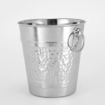 Wine Bucket, Hammered With Handles 9-3/8 Lx8 Wx8-3/8 H - 12/Case
